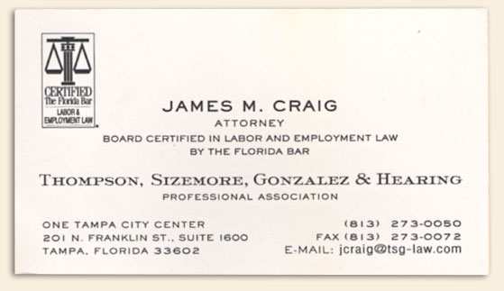 engraved business card